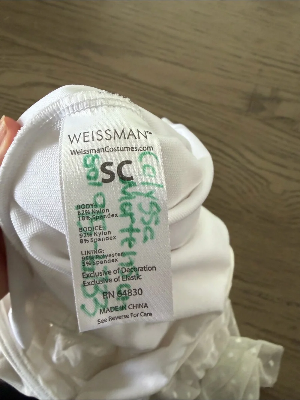 Weissman White Lace & Dot Tulle Dance Dress. Contemporary